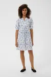 Benete Dress - Blue Dot Paisley Print