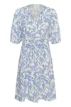 Benete Dress - Blue Dot Paisley Print