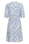 Benete Dress - Blue Dot Paisley Print