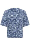 Berteline Blouse - Blue Block Print