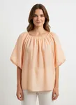 Vihekla Boat Neck Top - Peach Parfait