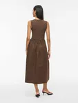 Carla O-neck Midi Dress - Slate Black