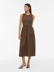 Carla O-neck Midi Dress - Slate Black