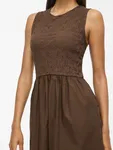 Carla O-neck Midi Dress - Slate Black