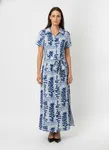 Berra Shirt Dress - Azure Blue