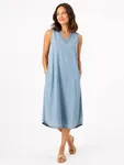 Tos Lyocell Dress - Light Blue Used Wash          