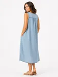 Tos Lyocell Dress - Light Blue Used Wash          