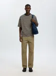 AVSLAPPNAD PASSFORM T-SHIRT - Sky Captain Oatmeal/Fir Green