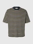 AVSLAPPNAD PASSFORM T-SHIRT - Sky Captain Oatmeal/Fir Green