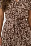 Vega Dress - Brown Birch Squiggles
