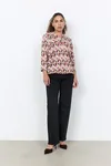 Sc-Felicity Top - Oxblood Red Combi