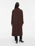 Femke Button Long Coat - Coffee Bean