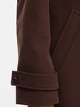 Femke Button Long Coat - Coffee Bean