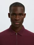 Fave Zip Polo  - Tawny Port