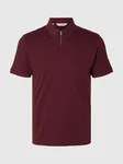 Fave Zip Polo  - Tawny Port