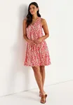 Maria Aop Dress - Red/Patterned