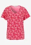 Elin Frill Top - Pink/Patterned