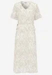 Lilly Long Dress - Beige/Patterned