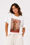 T-Shirt med tryck  - White
