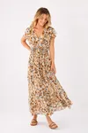 Flower Long Dress - Beige