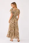 Flower Long Dress - Beige