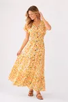 Flower Long Dress - Gul