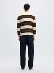 Rai Knit Crew Neck - Oatmeal Delicioso / Fir Green