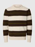 Rai Knit Crew Neck - Oatmeal Delicioso / Fir Green