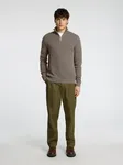 Dane Knit Structure Half Zip - Morel