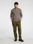 Dane Knit Structure Half Zip - Morel