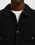 Nealy Knit Workwear Cardigan  - Black