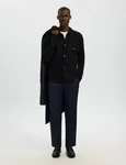 Nealy Knit Workwear Cardigan  - Black