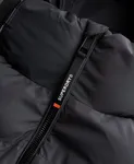 Hooded Sports Puffer Jacket - Ebony/Ebony