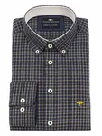 Modern Melange Check Shirt - Ink Blue