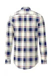 Herringbone Check Shirt - Ink Blue