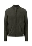 Zip Cardigan Ribbed  - Cypress