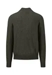 Zip Cardigan Ribbed  - Cypress