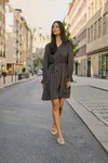 Dotte Dress - Coffee Bean Turtledove Dot