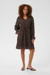 Dotte Dress - Coffee Bean Turtledove Dot
