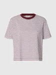 Wessential Striped Boxy Tee - Tawny Port Bright White