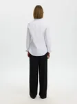 Wromie Stripped fitted Shirt - Bright White Delicioso