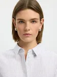 Wromie Stripped fitted Shirt - Bright White Delicioso