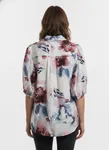 Ella Blouse  - Flower Rose/Blue