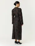 Marena Batwing Top - Coffee Bean Black Flowers