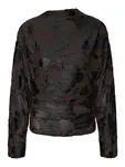 Marena Batwing Top - Coffee Bean Black Flowers