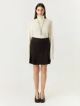 Colly Suede Skirt - Coffee Bean