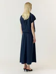 Leona Short Top - Navy Blazer W. Checks