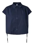 Leona Short Top - Navy Blazer W. Checks