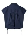 Leona Short Top - Navy Blazer W. Checks