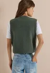 Solid Teddy Vest - Dried Olive Green             